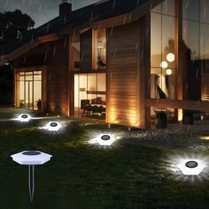 COFEST Lumières de sol en plein air LED Source de lumière Automatique Induction-Changement des lumières d'extérieur Lumières de jardin pour les chemins de jardin Patio pelouses noir
