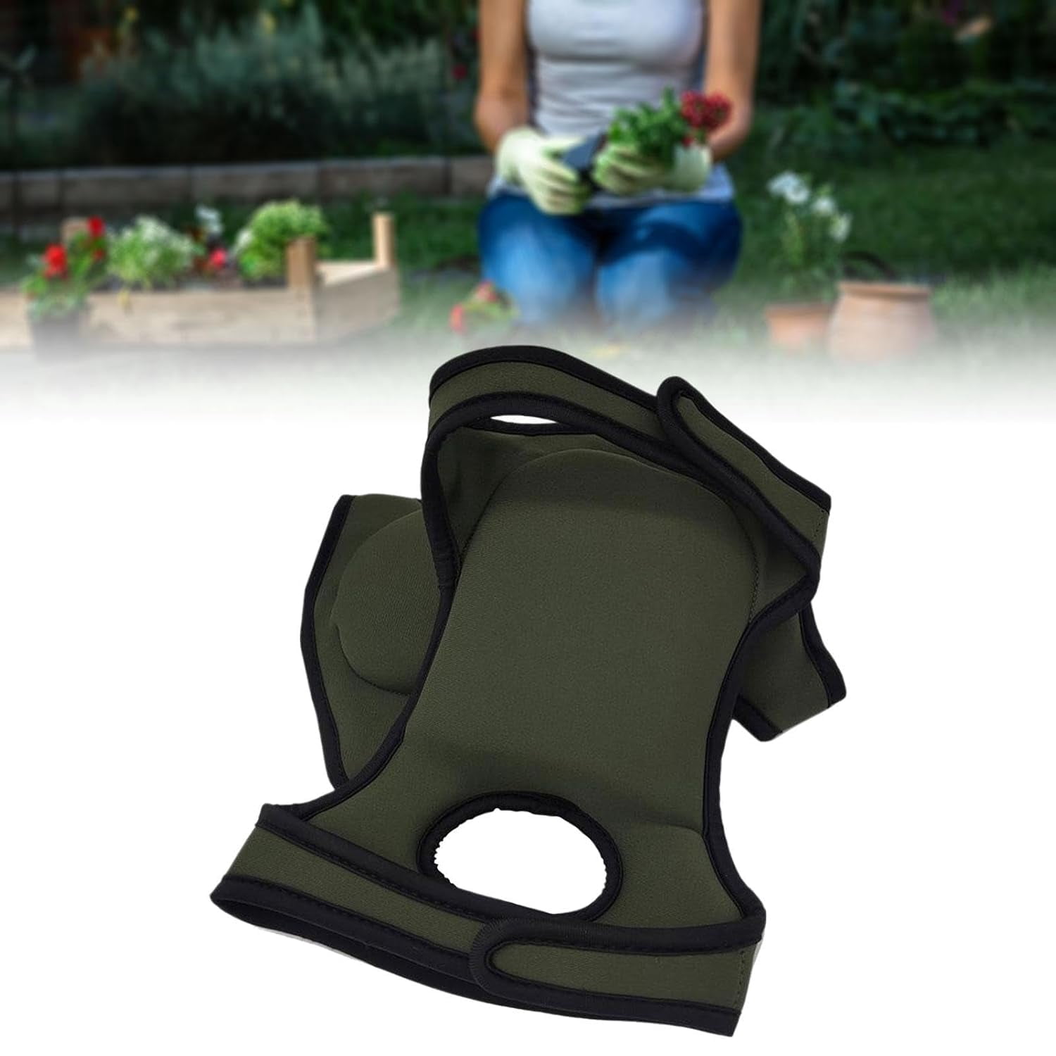 2 Pieces Gardening Knee Pads Flooring Kneepads Practical Kneeling Pad Knee Protectors for Garden Work, Floor House Cleaning, Green