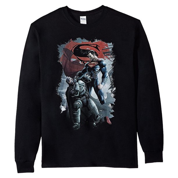 Batman - Camiseta Choked de Manga Larga para Hombre (Negro)