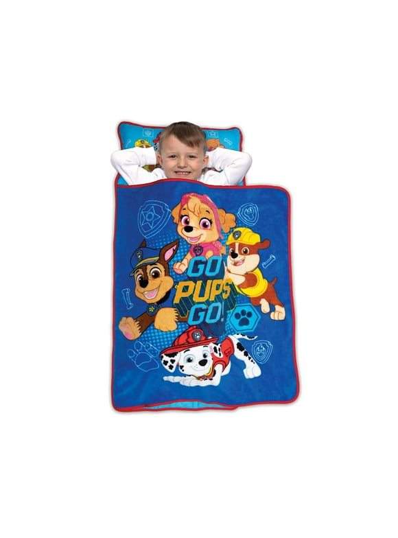 PAW Patrol Toddler Nap Mat "Go Pups Go" for Boy and Girls for Daycare, Overnights, and Nap Time