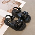 thumbnail image 5 of NOKIO Toddler Trendy Platform Sandals Girls' Stylish Sandals Girls' Summer Sandals Toddler Girls Jelly Sandals Summer Outdoor Closed Toe Soft Rubber Sole Beach Water Shoes Dress Princess Flat, 5 of 6