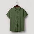 thumbnail image 4 of Patlollav Womens Causal Button Solid Blouse Short Sleeve T-Shirt Summer Tops, 4 of 5