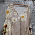 thumbnail image 4 of Pompotops Mode pour Femmes Grande Taille Vintage Vacances Floral Manches 3/4 Robes Vintage en Solde, 4 of 5