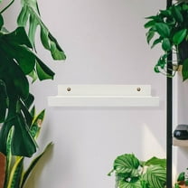 Masteelf White Wood Wall Mount Shelf for Storage Decor 7.9 Inches Wide