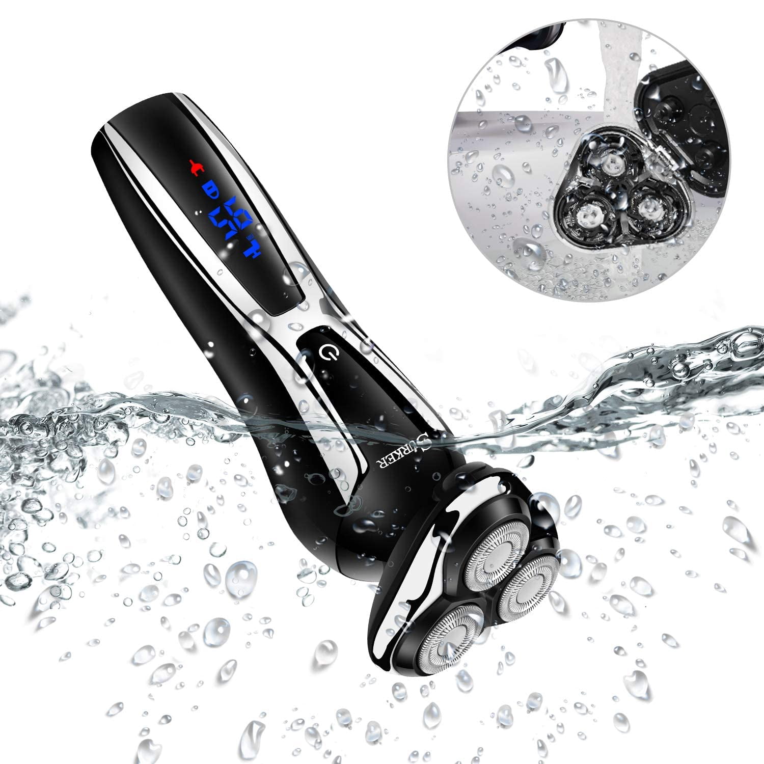 Hatteker Electric Shaver for Men 4 in 1 Nose Hair Face Trimmer Rotary Razor Trimmer for Men Cordless Rechargeable Beard USB Groomer Waterproof Wet Dry
