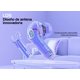 thumbnail image 5 of Hermosos auriculares Bluetooth Pro T8 con pantalla digital LED, color rosa claro, 5 of 7