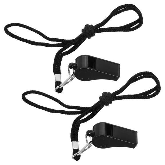 OFFIGAM Loud ABS Referee Whistle with Necklace for Outdoor Sports, 2 Pieces Set, and Lightweight