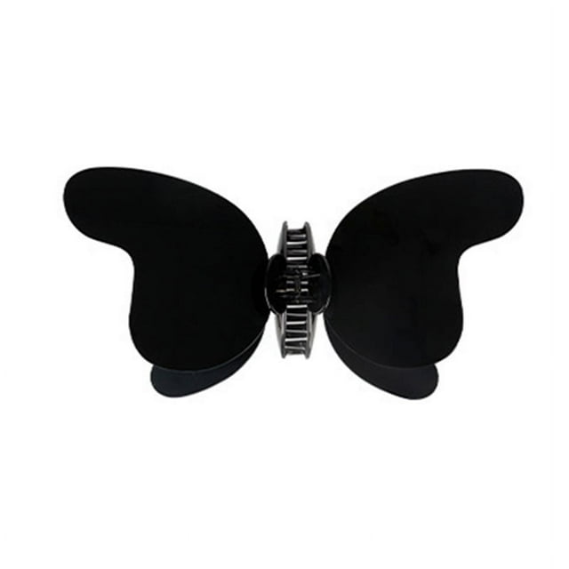 Pinza para el pelo, peine redondo extra grande, dientes, pinza ligera de mariposa para peinar el cabello, color negro