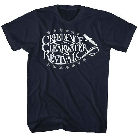 Creedence Clearwater Revival Eagle Navy Adult T-Shirt