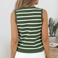 thumbnail image 3 of Women Tank Tops Striped Sleeveless Button Up Cardigan Sweater Vests Knitted Fabric Casual Work Daily Wear, 3 of 6