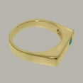 thumbnail image 4 of LBG British Made 9k Yellow Gold Turquoise ring Mens Band Ring - 33 size options - Size 11.75, 4 of 6