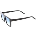 thumbnail image 3 of Retro Flat Top Square Sunglasses Color Gradient Flat Lens 52mm (Black / Blue), 3 of 4