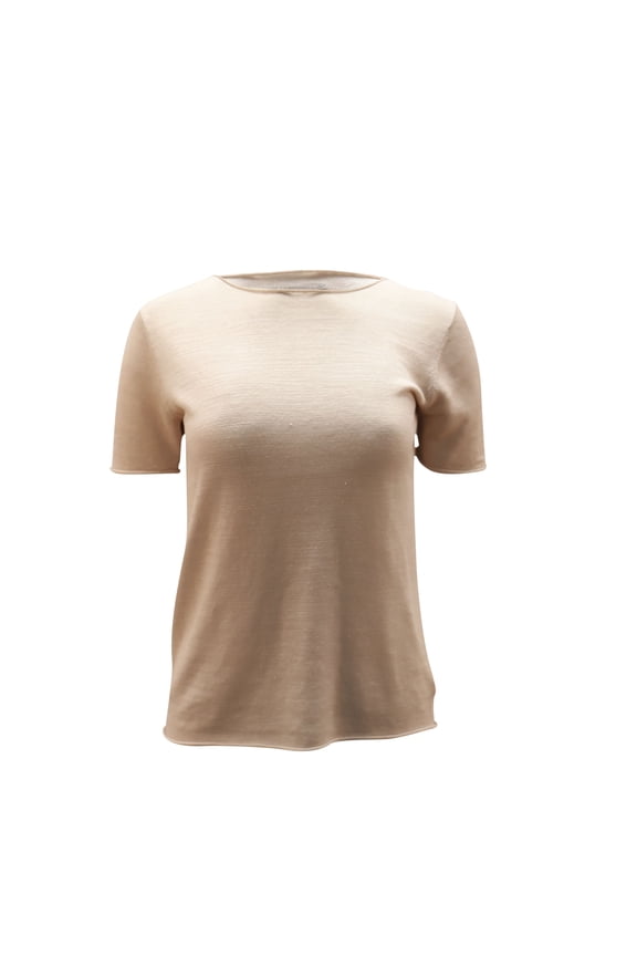 Pre-Owned Theory Tolleree T-Shirt in Beige Cashmere