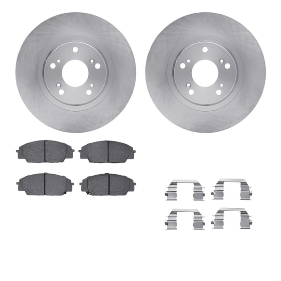 Dynamic Friction Company Front Brake Rotors with 5000 Advanced Brake Pads includes Hardware 6512-59375