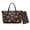 Brown-Horse, variant on 2 Pcs Jamaican Flag Handbag and Wallet Set for Women Zippered Palm Tree Printed Top Handle Handbags Shoulder Bag Tote Purse with Wristlet for Party, Black and Yellow