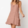 thumbnail image 2 of Lmnyox Casual Summer Dress for Women Sleeveless Spaghetti Strap Mini Dress Lightweight Vacation Dress, 2 of 7