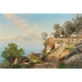 thumbnail image 2 of Ascan Lutteroth 24x18 Gold Ornate Framed and Double Matted Museum Art Print Titled - View of Capri, 2 of 4