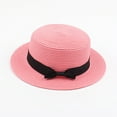 thumbnail image 3 of Kids Girls Boys Summer Fedora Straw Hat Wide Brim, Floppy Beach Sun Cap, Comfortable and Stylish, 3 of 3