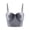 A1 Gray, variant on iHPH7 Women's Velvet Corset Top Spaghetti Strap Bustier Underwire Cup Vintage Boned Waist Cincher Fashion Shapewear Bodice Beige L
