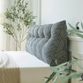 thumbnail image 2 of Dorm Triangular Headboard Bolster Pillow White Headboard Twin Body Pillow Large Pillow Headboard Back Pillow For Sitting In Bed 80cm Wiggle Seat Cushion Waist Cushion Vibrating Seat Cushion Vehicle, 2 of 4
