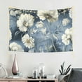 thumbnail image 2 of RKSupls Vintage Blue Floral Tapestry,Home Tapestry Suitable for Hanging for Decorative Wall Hanging, Decorative Bedroom, Living Room Decoration - 60x40in, 2 of 7