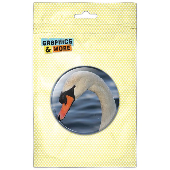Swan Face Pinback Button Pin Badge