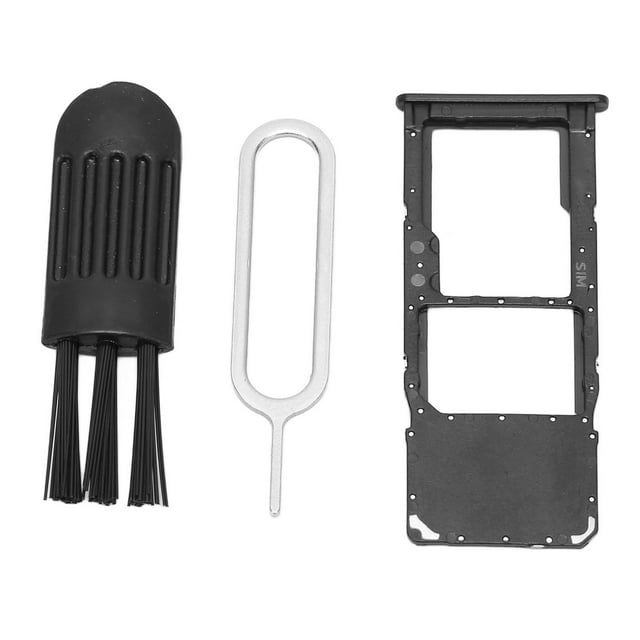SIM Card Slot Tray Holder Replacement, SIM Card Tray Single SIM Card Version With Eject Pin For Mobile Phones Black