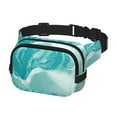 thumbnail image 2 of Fotbe Teal Turquoise 1 Cangurera Cuadrada con Estampado de Doble Capa, Bolsa de Cintura Ajustable Mini para Hombres y Mujeres, 2 of 9
