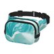 thumbnail image 2 of Fotbe Teal Turquoise 1 Cangurera Cuadrada con Estampado de Doble Capa, Bolsa de Cintura Ajustable Mini para Hombres y Mujeres, 2 of 9