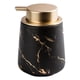 thumbnail image 1 of Dispensador de jabón líquido para manos de cerámica de 400 ml. Botella con dosificador para loción de mostrador de 13,67 oz. Negro, 1 of 9