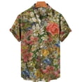 thumbnail image 3 of Camisas hawaianas para hombre, ropa de verano con estampado floral 3D, camisas de manga corta a la moda para playa, blusas con solapa, ropa informal vintage para hombre, 3 of 5