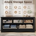 thumbnail image 4 of Homall 5 Drawer Double Dresser, Modern Wood Chest of Drawer for Living Room Bedroom,Black, 4 of 8