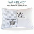 thumbnail image 2 of Marina Decoration Lavender Rayon from Bamboo Cooling Bed Pillows for Sleeping, Luxury Shredded Memory Foam Pillows, Reversible Bedding Cool Pillow for Side Back Stomach Hot Sleeper, 2 Pack King Size, 2 of 9