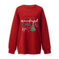 thumbnail image 3 of Sudadera sin capucha Gibobby Navidad Mujer Casual Y 2 K Manga Larga Impreso Cuello Redondo Rojo L, 3 of 4
