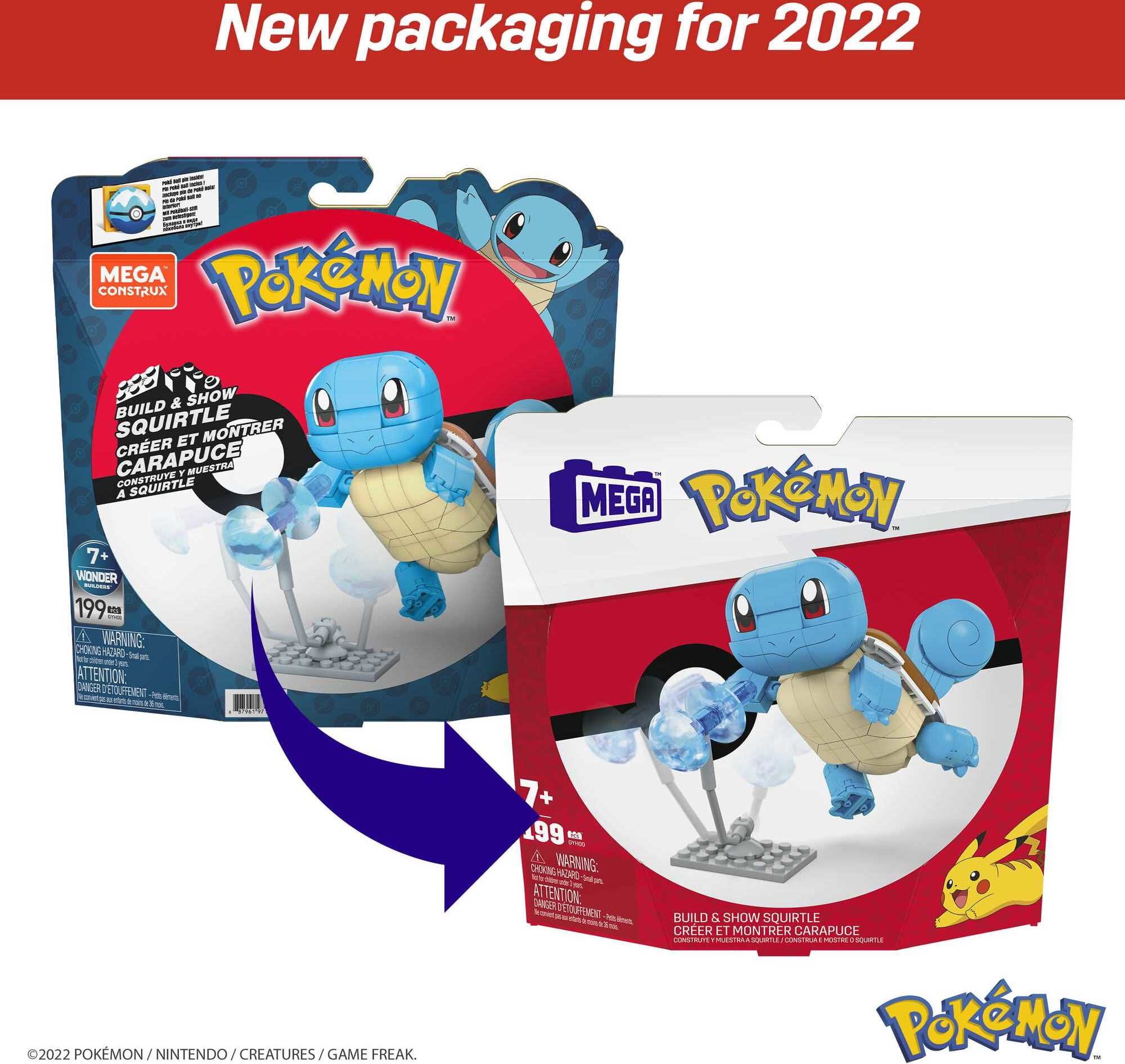 Mega Pokemon Build Show Squirtle Construction Set Building Toys For Kids Walmart Com
