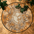 thumbnail image 7 of CURLYOOT Abstract Sun Moon Floral Hippie Boho 5.2ft Round Rug for Living Room, Large Washable Area Rug, Non Slip Floor Mat Indoor Rugs for Bedroom, Dining Room, Offices, Entryway, 7 of 7