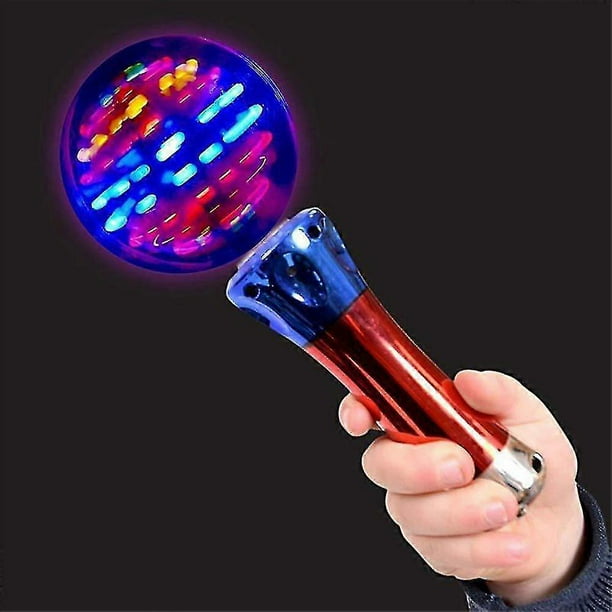 Light Up Spinning Ball Wand Flashing Led Magic Wand Show Spin Lights Toy Rave