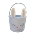 thumbnail image 4 of twisto Easter Woven Basket Bunny Ear Decorative Multipurpose Candy Storage Basket with Handle Soft Rope Material Portable Organizer Suitable for Easter Celebrations Family Gatherings Gift Blue, 4 of 8
