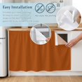 thumbnail image 4 of Burnt Orange Oven Skirt Curtain for Kitchen Decor 28"x35", Fall Autumn Thanksgiving Farmhouse Solid Color Self Adhesive Stove Curtains Skirt Cabinet Curtains for Bathroom Laundry Room, 4 of 8