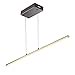 thumbnail image 3 of JONATHAN Y JYL7023A Conley 39.5" Dimmable Adjustable Integrated LED Metal Linear Pendant Minimalistic Modern Contemporary Dining Room Living Room Kitchen Foyer Bedroom Hallway, Chrome, 3 of 4