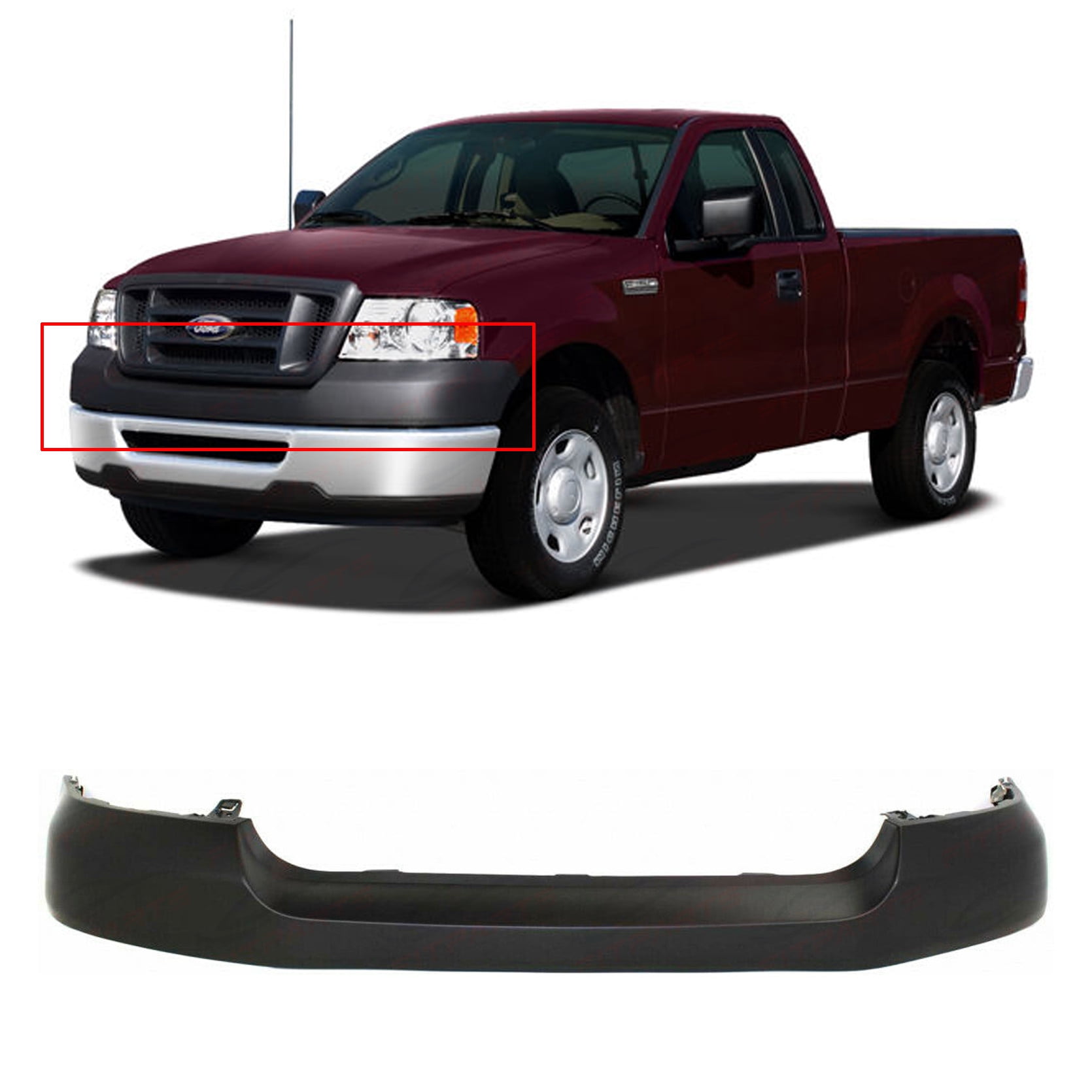 Primed Front Bumper Cover for Ford F150 20062008 Upper 6L3Z17D957AAPTM