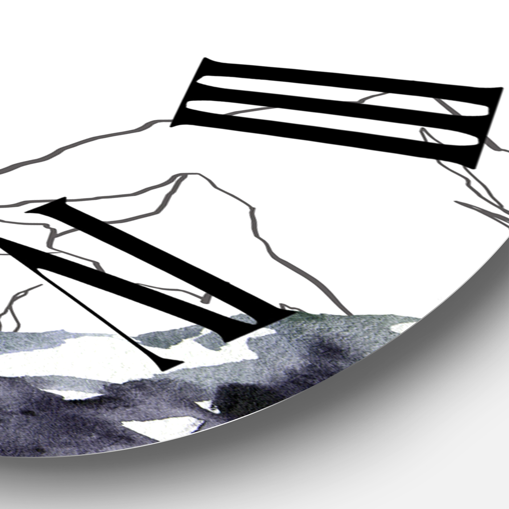 Designart 1 in Modern,Contemporary Wall Clock