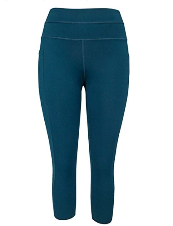 Tangerine Active Capri In Dark Teal, S 