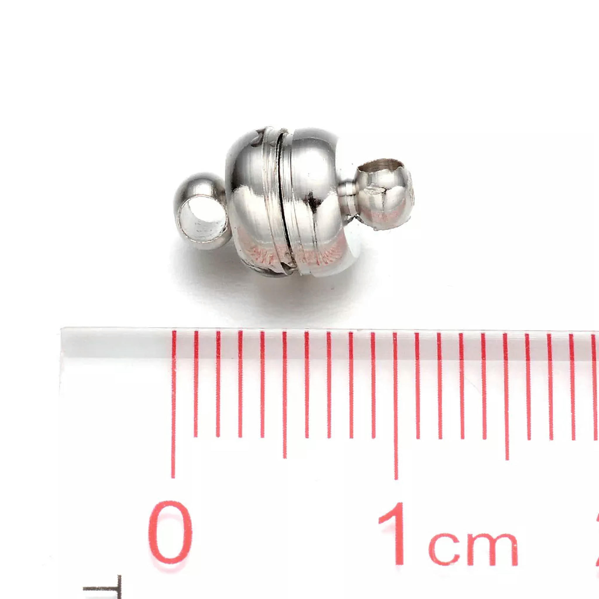 U8MO 100 Sets Strong Brass Magnetic Clasps Oval Smooth Jewelry Closure Platinum 11mm