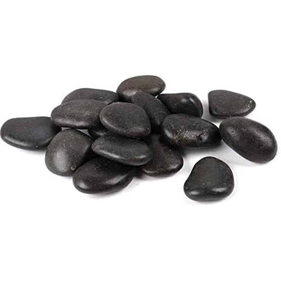 4 lb Black River Stones Decorative Gems – Aquarium Gravel, Vase Filler, Craft & Table Decor