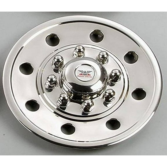Phoenix USA PGQS64SWL   CLPH2, One Single Wheel Cover, 16" Stainless Steel Snap on Style, Hub Cap for Trailers.