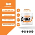 thumbnail image 3 of Honey Badger BCAA Amino Acids Electrolytes Powder, Keto, Vegan, Sugar Free BCAAs + EAA with L-Glutamine for Men & Women, Hydration & Post Workout Muscle Recovery Drink Mix, Peach Mango, 30 Servings, 3 of 7