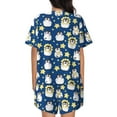 thumbnail image 3 of Bingfone Star Penguin Print Pajamas Sets for Women Soft Short-Sleeved Pjs with Lounge Shorts Two Piece Sleepwear, 3 of 8