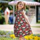thumbnail image 5 of Fotbe Skull and Roses Vestido de Dormir para Niñas de 3 a 10 Años, Mangas Cortas, Estilo Princesa, Pijama Camisón con Mangas Voladas-Small, 5 of 6