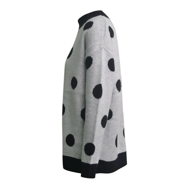 Polka dot sweater on sale women's